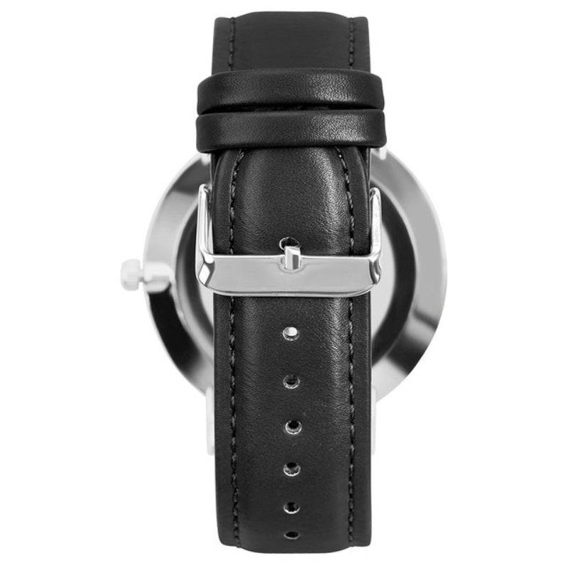Relógio Montvare Silver Pulseira De Couro 40mm